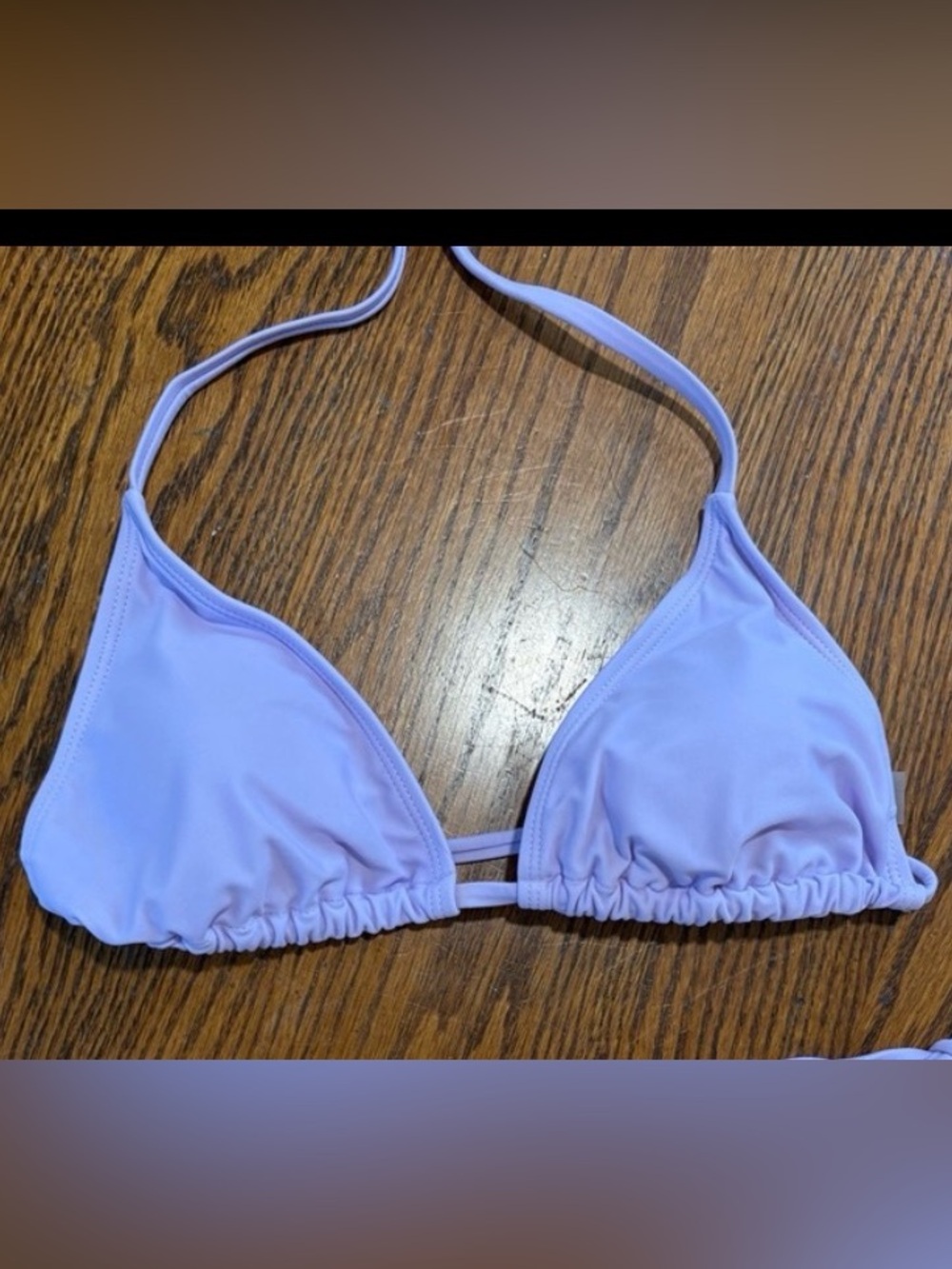 Pink string bikini top